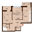 2-кімнатне планування квартири в будинку за адресою Амурська вулиця дом 1
