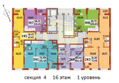 Поэтажная планировка квартир в доме по адресу Отрадный проспект 93/2