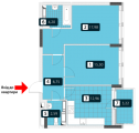 2-комнатная планировка квартиры в доме по адресу Победы проспект 67а