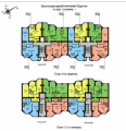 Поэтажная планировка квартир в доме по адресу Солнечная улица 1