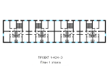 Поэтажная планировка квартир в доме по проекту 1-424-3