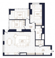 3-комнатная планировка квартиры в доме по адресу Большая Васильковская улица 91-93