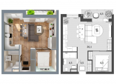 1-комнатная планировка квартиры в доме по адресу Клавдиевская улица 40ж