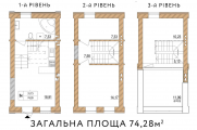 3-кімнатне планування квартири в будинку за адресою Пожарського (Троєщина) вулиця 16б