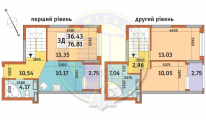 3-комнатная планировка квартиры в доме по адресу Причальная улица 11 (7)