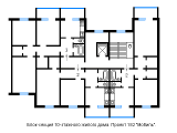 Поэтажная планировка квартир в доме по проекту 182 Мобиль