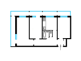 3-комнатная планировка квартиры в доме по проекту 1-КГ-480-11