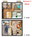 Поэтажная планировка квартир в доме по адресу Лысенко улица 2/19-20