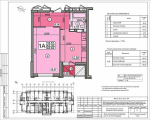 1-комнатная планировка квартиры в доме по адресу Голосеевский проспект №74