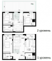 2-комнатная планировка квартиры в доме по адресу Ступки Богдана переулок 3