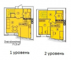 2-комнатная планировка квартиры в доме по адресу Богуна Ивана улица 1