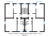 Поэтажная планировка квартир в доме по проекту 1-202-1