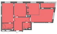 3-кімнатне планування квартири в будинку за адресою Богданівська вулиця 7г