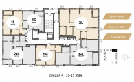 Поэтажная планировка квартир в доме по адресу Салютная улица 2б (8)