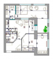 2-комнатная планировка квартиры в доме по адресу Творческая улица 57