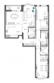 3-комнатная планировка квартиры в доме по адресу Военный проезд 8