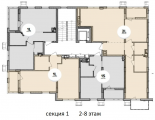 Поэтажная планировка квартир в доме по адресу Салютная улица 2б (15)