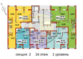 Поэтажная планировка квартир в доме по адресу Отрадный проспект 93/2