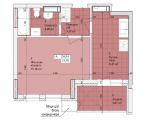 1-комнатная планировка квартиры в доме по адресу Сосюры Владимира улица 6