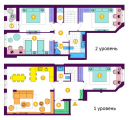 4-комнатная планировка квартиры в доме по адресу Кольцевая дорога 1 (226)