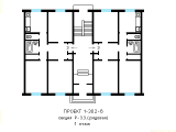 Поэтажная планировка квартир в доме по проекту 1-302-6