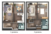 3-комнатная планировка квартиры в доме по адресу Пимоненко Николая улица 21