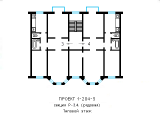 Поэтажная планировка квартир в доме по проекту 1-204-5