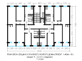 Поэтажная планировка квартир в доме по проекту 1-464А-51