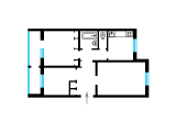 3-комнатная планировка квартиры в доме по проекту 94/5