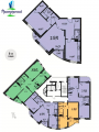 2-кімнатне планування квартири в будинку за адресою Здолбунівська вулиця 11в