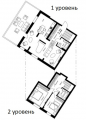 3-кімнатне планування квартири в будинку за адресою Набережно-Рибальська вулиця 9