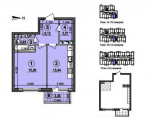 1-комнатная планировка квартиры в доме по адресу Туманяна Ованеса улица 1а