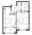 1-комнатная планировка квартиры в доме по адресу Милославская улица 20