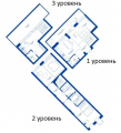 3-комнатная планировка квартиры в доме по адресу Набережно-Рыбальская улица 3