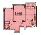2-комнатная планировка квартиры в доме по адресу Маланюка Евгения улица (Сагайдака Степана улица) 101(22-25)