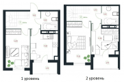 3-комнатная планировка квартиры в доме по адресу Свободы улица 1 (7)