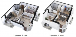 4-комнатная планировка квартиры в доме по адресу Молодежная улица 7 (3)