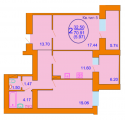 2-комнатная планировка квартиры в доме по адресу Чубинского Павла улица 8г