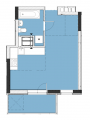1-комнатная планировка квартиры в доме по адресу Победы проспект 67 (12)