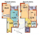 3-комнатная планировка квартиры в доме по адресу Отрадный проспект 93/2 (4)
