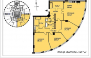 4-комнатная планировка квартиры в доме по адресу Кловский спуск 7