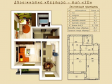 2-комнатная планировка квартиры в доме по адресу Вильямса академика улица 8д