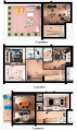 5-комнатная планировка квартиры в доме по адресу Кошевого Олега улица 17 (29)