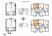 3-комнатная планировка квартиры в доме по адресу Ватутина улица 110 (с2-4)
