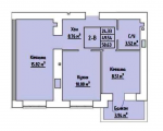 2-комнатная планировка квартиры в доме по адресу Бышевская улица 14