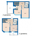 3-комнатная планировка квартиры в доме по адресу Вернадского академика бульвар 24 (2)