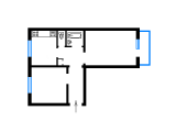 2-комнатная планировка квартиры в доме по проекту 182 Мобиль