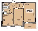 2-кімнатне планування квартири в будинку за адресою Ямська вулиця 52