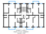 Поэтажная планировка квартир в доме по проекту 1-438-9