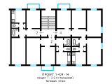 Поэтажная планировка квартир в доме по проекту 1-424-14